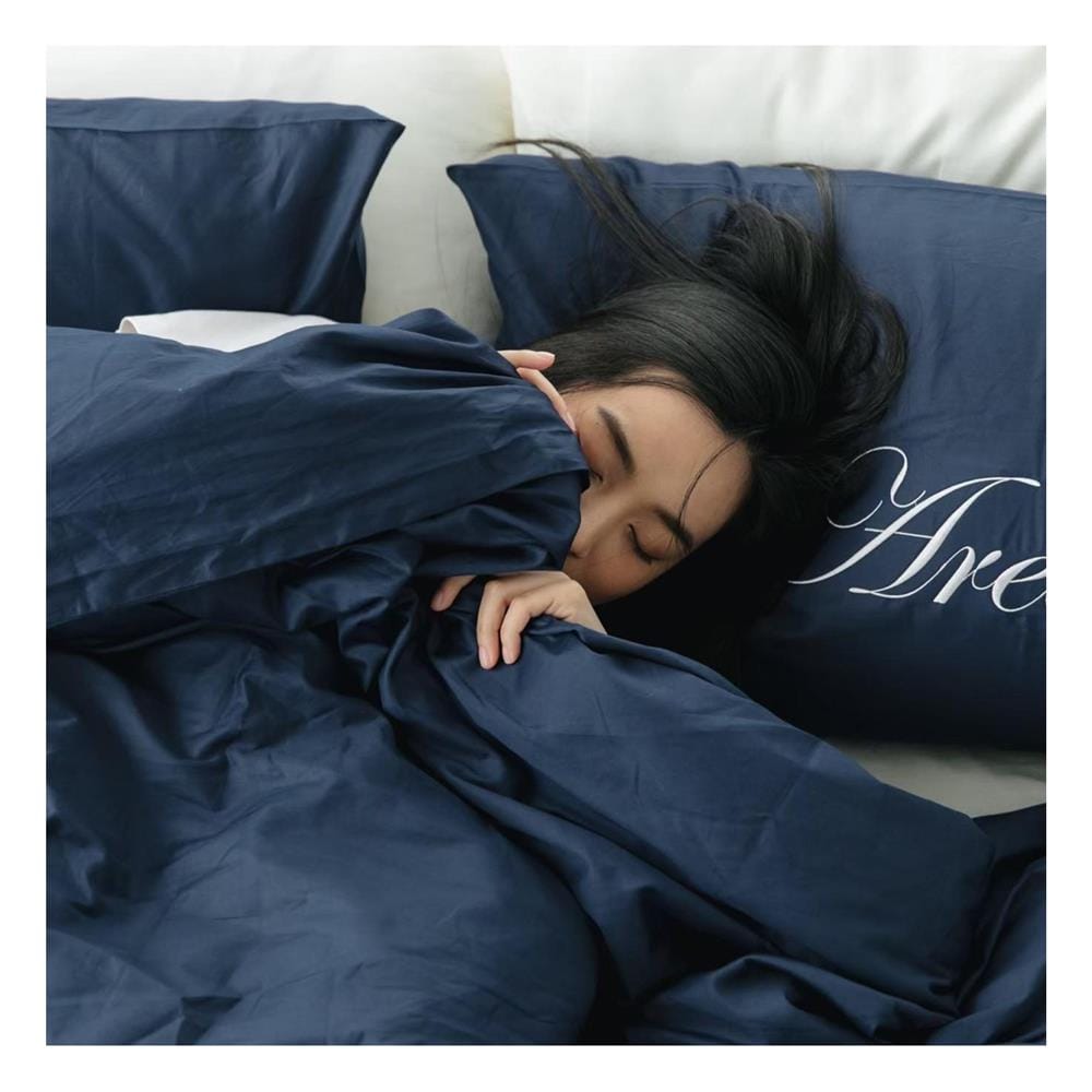 ชุดผ้าปูที่นอน 6 ฟุต 7 ชิ้น BENEATH NAVY BLUE