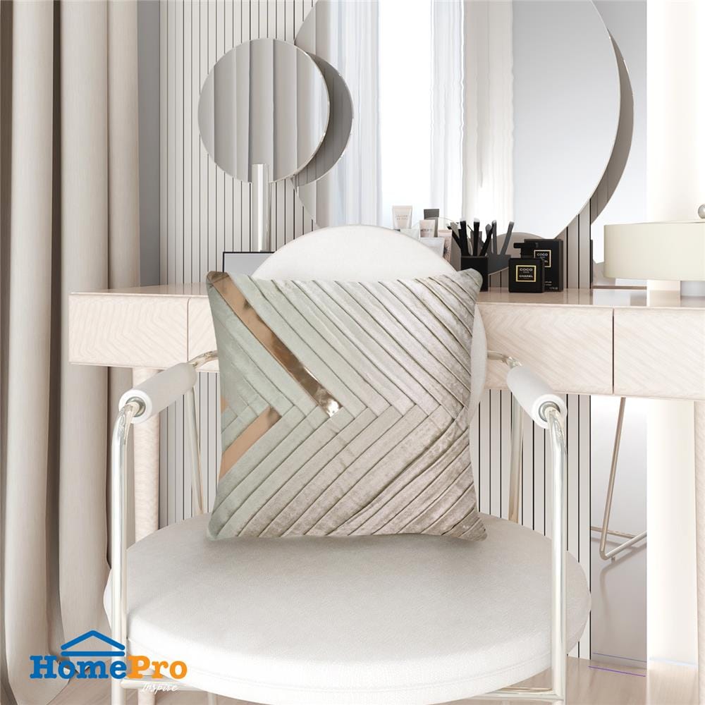 หมอนอิง HOME LIVING STYLE MIKA 18X18 นิ้ว สีครีม