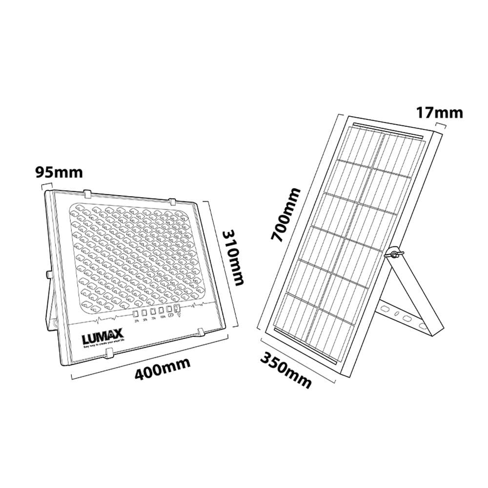ไฟสปอตไลท์ SOLAR LUMAX 58-L0025 400 วัตต์ DAYLIGHT สีเทา