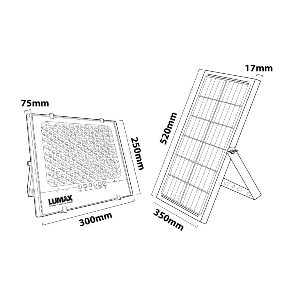 ไฟสปอตไลท์ SOLAR LUMAX 58-L0023 200 วัตต์ DAYLIGHT สีเทา