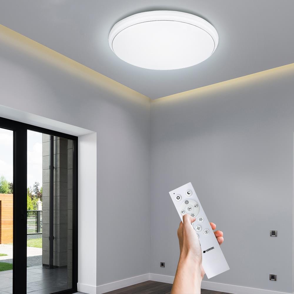 ไฟเพดาน LED NAGAS SMART STAR REMOTE 18 นิ้ว 42 วัตต์ DAYLIGHT/COOL WHITE/WARM WHITE สีขาว