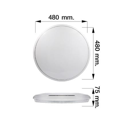 ไฟเพดาน LED NAGAS SMART STAR REMOTE 18 นิ้ว 42 วัตต์ DAYLIGHT/COOL WHITE/WARM WHITE สีขาว_6