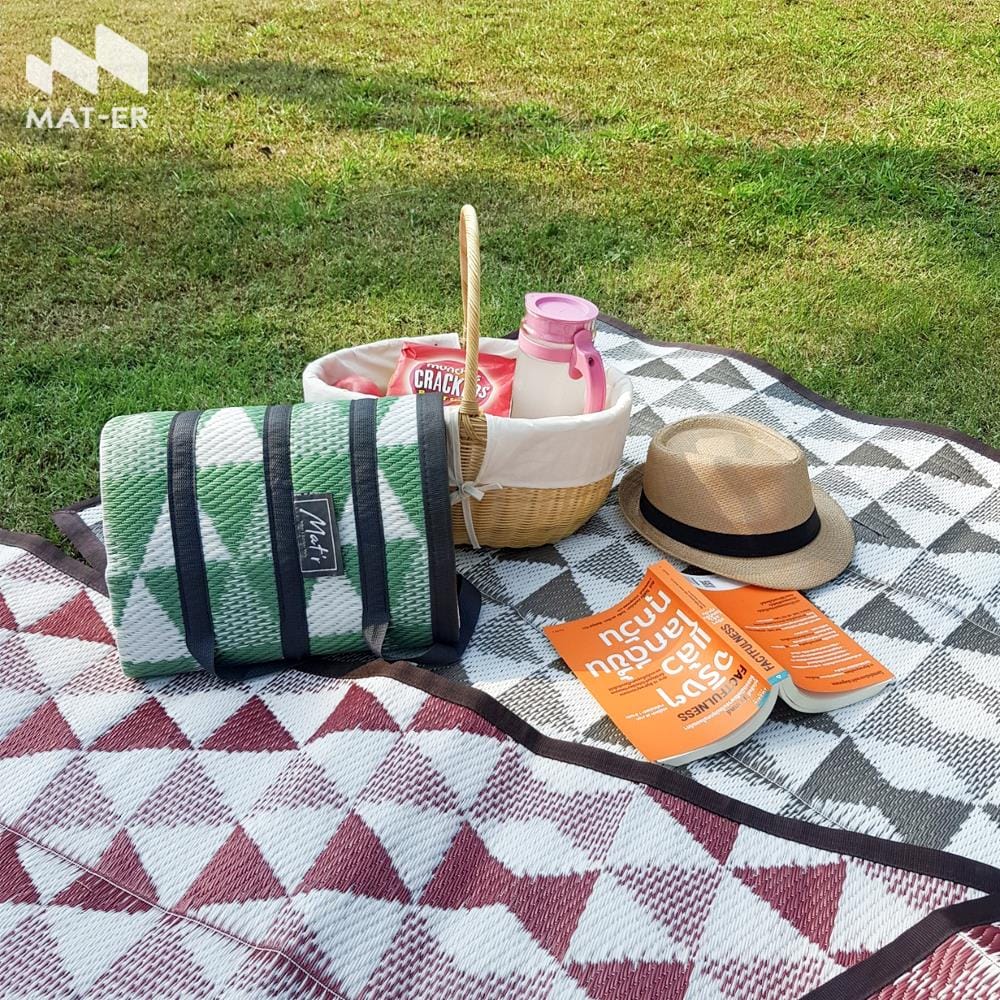 เสื่อพกพา MAT-ER EVER GREEN 90X180 ซม. สีเขียว-ขาว