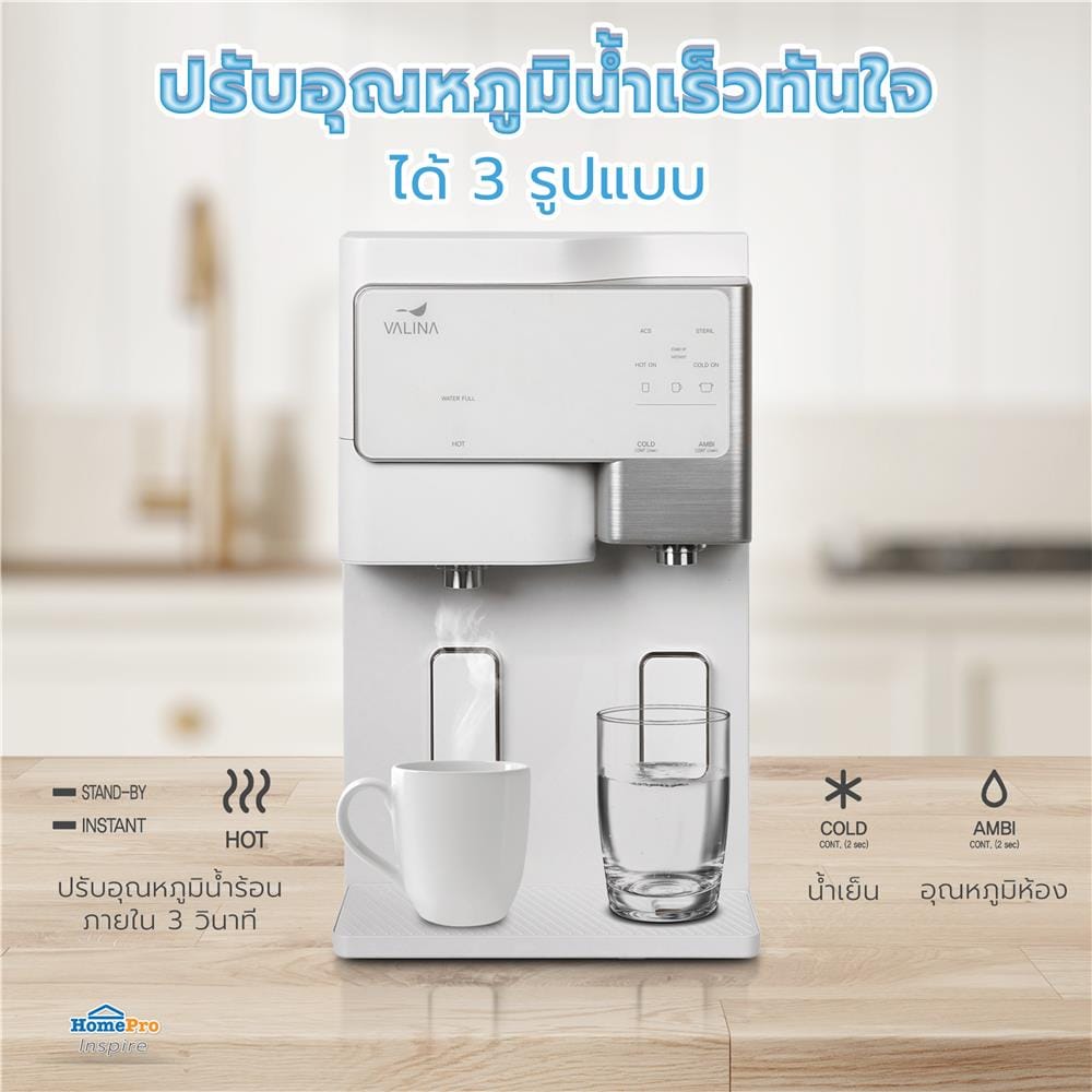 เครื่องกรองน้ำดื่ม VALINA CTRO-SANITA สีขาว