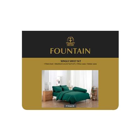 ชุดผ้าปูที่นอน 3.5 ฟุต 3 ชิ้น FOUNTAIN COLOR 70103GREEN03_3