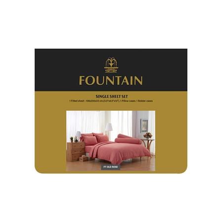 ชุดผ้าปูที่นอน 3.5 ฟุต 3 ชิ้น FOUNTAIN COLOR 70103OLDROSE_3