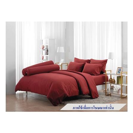 ชุดผ้าปูที่นอน 6 ฟุต 5 ชิ้น FOUNTAIN COLOR 70101RED03