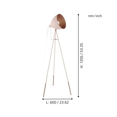 ไฟตั้งพื้น EGLO CHESTER-P 49039 สีทองแดง_2