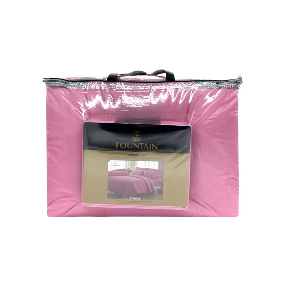 ชุดผ้าปูที่นอน 6 ฟุต 6 ชิ้น FOUNTAIN COLOR 70201-FT PINK02