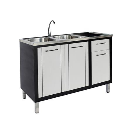 ตู้ตั้งพื้น CABIN HARVIN 2 หลุม 1 ที่พัก 120x85x50 ซม. สีเทา_1