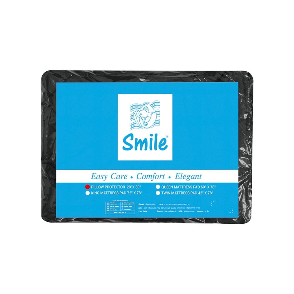 ปลอกหมอนหนุนกันเปื้อน PICASSO SMILE สี DARK GREY แพ็ก 2 ชิ้น
