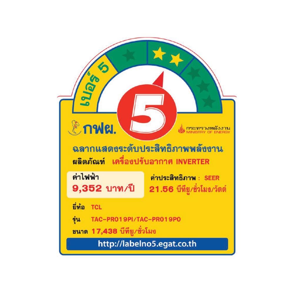 แอร์ผนัง TCL TAC-PRO19P 17438 บีทียู อินเวอร์เตอร์