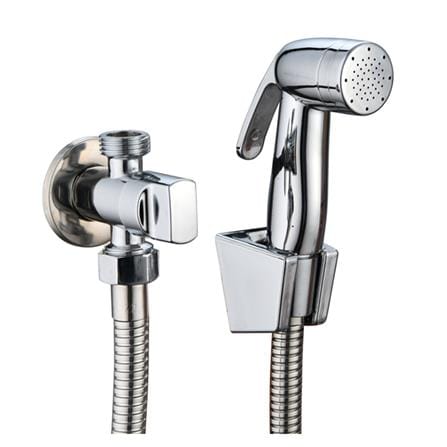 ชุดสายฉีดชำระพร้อมสต๊อปวาล์ว RASLAND VALET777 สีโครม_0