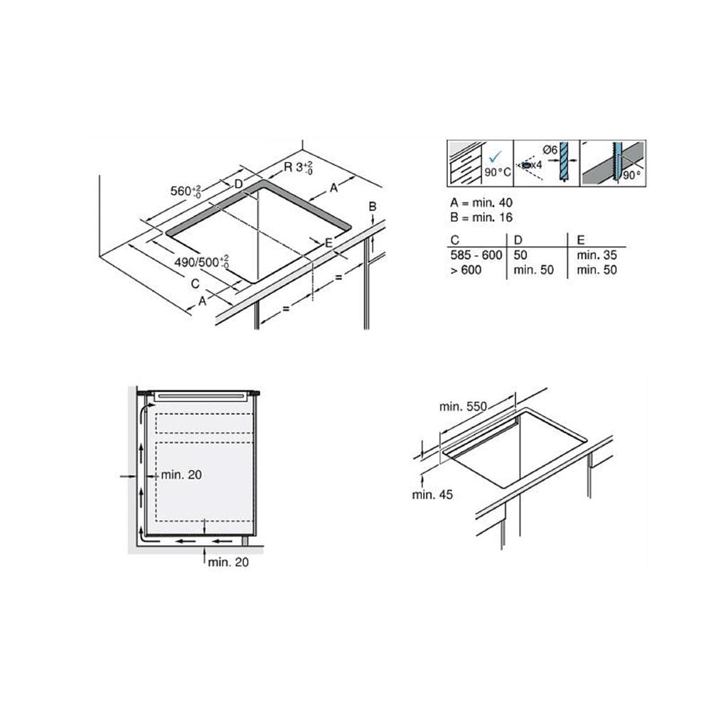 เตาฝังอินดักชั่น BOSCH PID631BB5E 60 ซม.