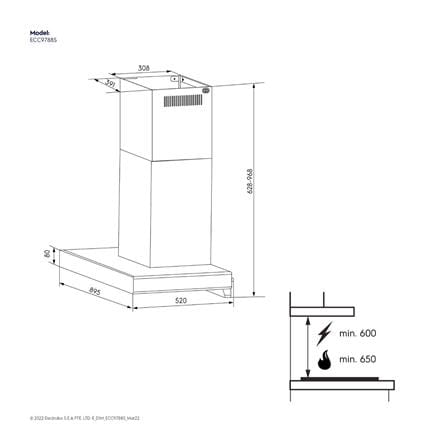 เครื่องดูดควันกระโจม ELECTROLUX ECC9788S 90 ซม._6