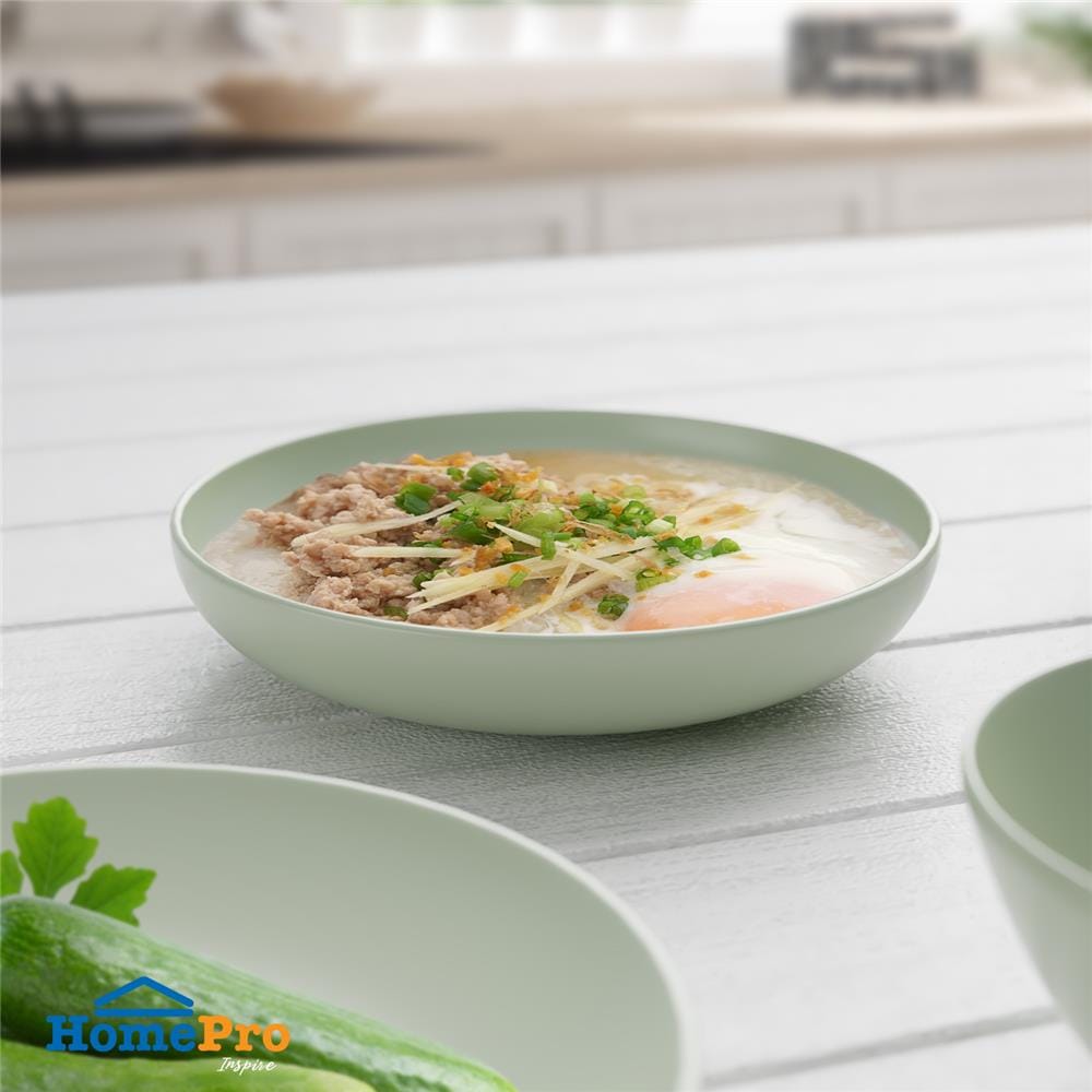 จานบัวลึกเซรามิก 9 นิ้ว KECH LANZO GREEN