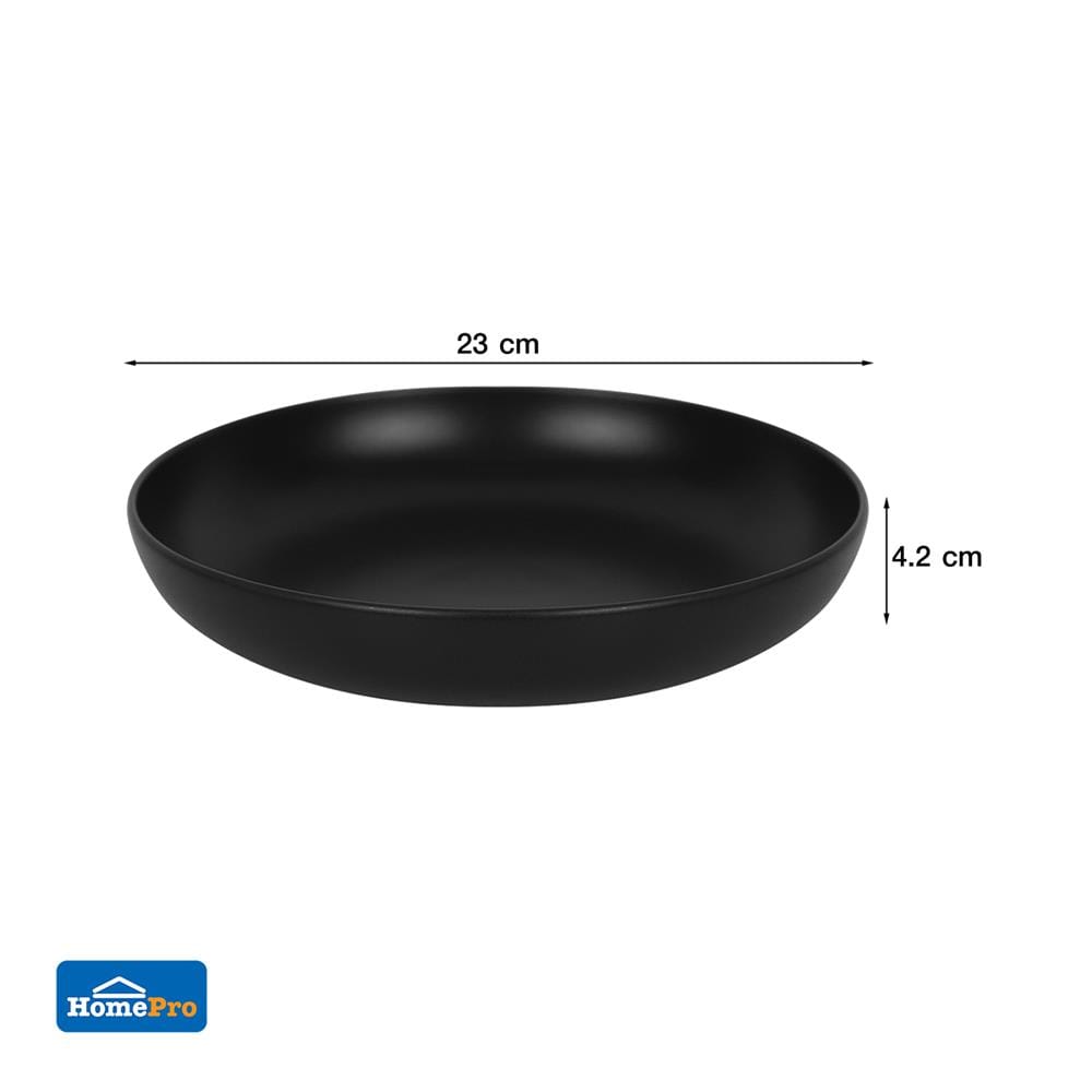 จานบัวลึกเซรามิก 9 นิ้ว KECH LANZO BLACK
