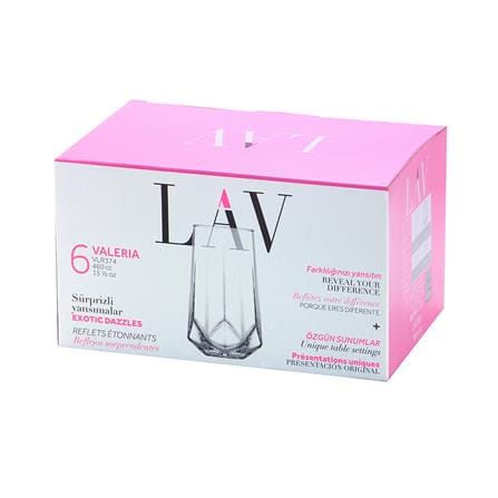 แก้วน้ำ 460ml LAV VALERIA แพ็ก 6 ใบ_2