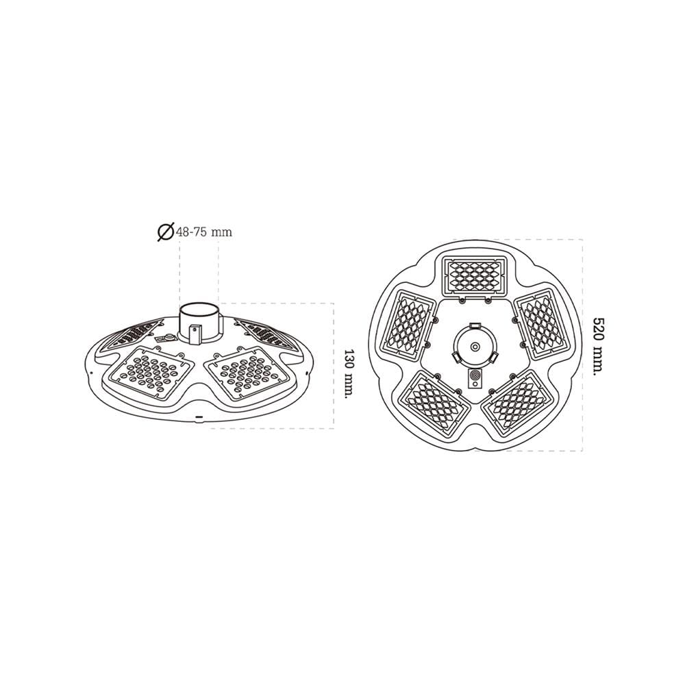 ไฟสนาม SOLAR SHINING S-GDN02B-SL 450 วัตต์ DAYLIGHT สีดำ