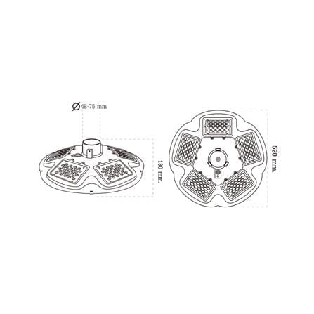 ไฟสนาม SOLAR SHINING S-GDN02B-SL 450 วัตต์ DAYLIGHT สีดำ_7