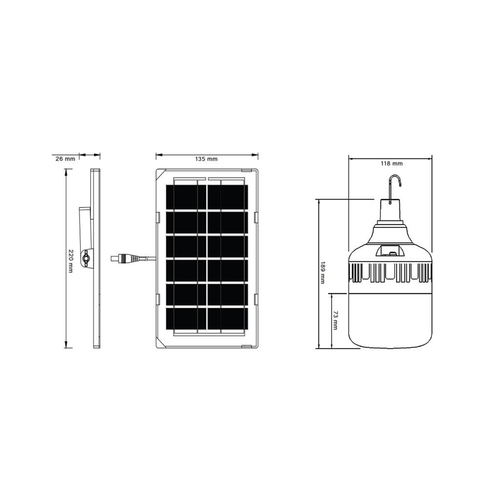 ไฟจัดสวน SOLAR SHINING S-BUB01B-SL 100 วัตต์ DAYLIGHT สีขาว