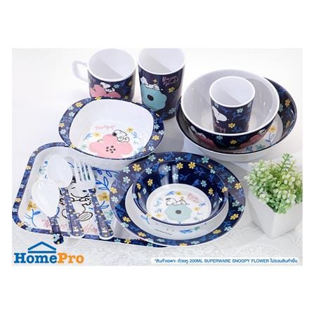 ถ้วยหูเมลามีน 200ml SUPERWARE SNOOPY FLOWER_4