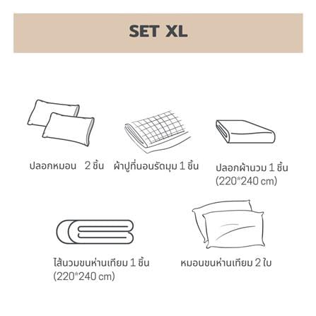 ชุดผ้าปูที่นอน 6 ฟุต 7 ชิ้น BENEATH GOLDEN SAND_6