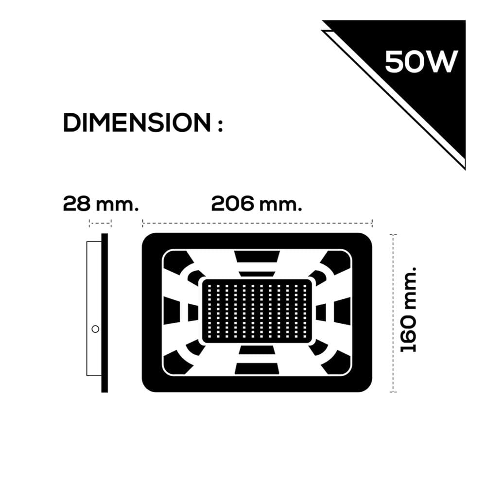 สปอตไลท์ภายนอก LED RACER SPHERE 50 วัตต์ WARM WHITE