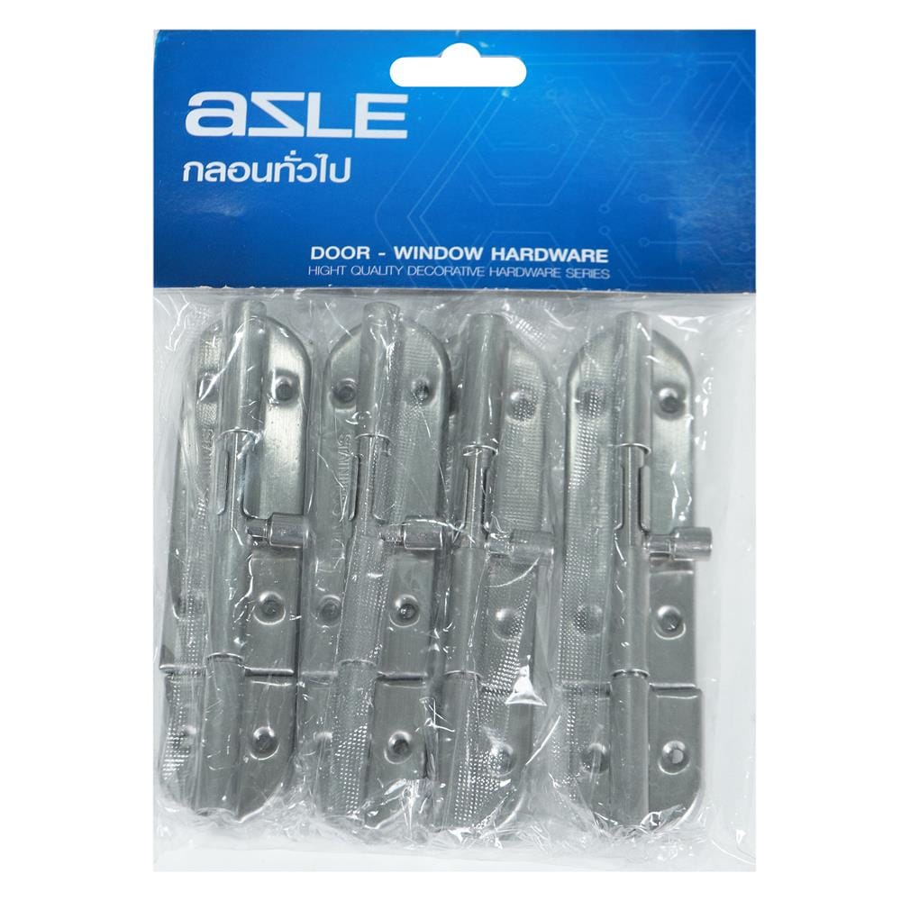 กลอนทั่วไป AZLE 4 นิ้ว สีสเตนเลส (แพ็ก 4 ชิ้น)