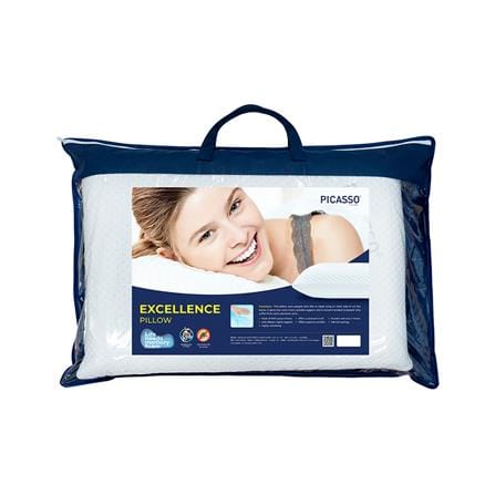 หมอนสุขภาพ เมมโมรี่โฟม PICASSO EXCELLENCE PL01 64x46x12 ซม. สีขาว_1