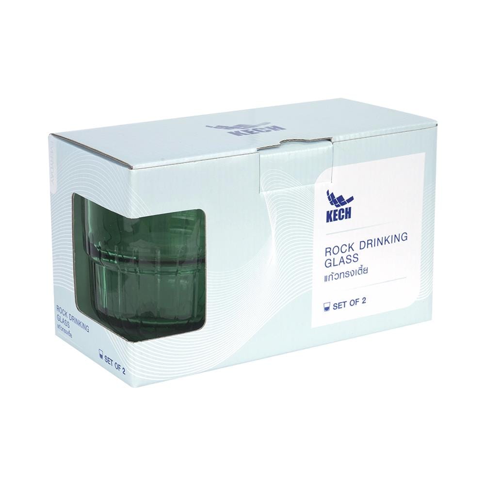 แก้วน้ำ 340ml KECH LENS GREEN แพ็ก 2 ใบ