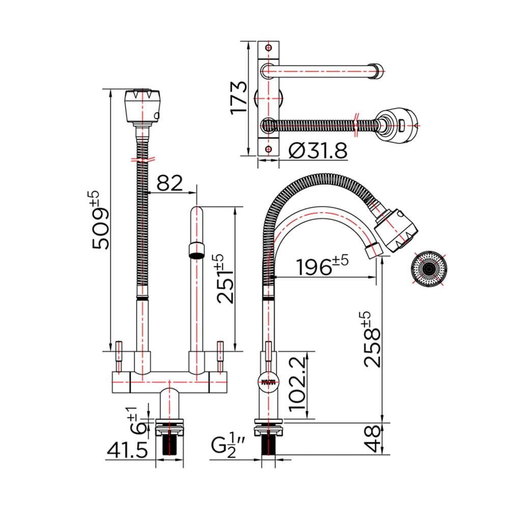 ก๊อกซิงค์เดี่ยวเคาน์เตอร์ KARAT FAUCET KF-79-550-63