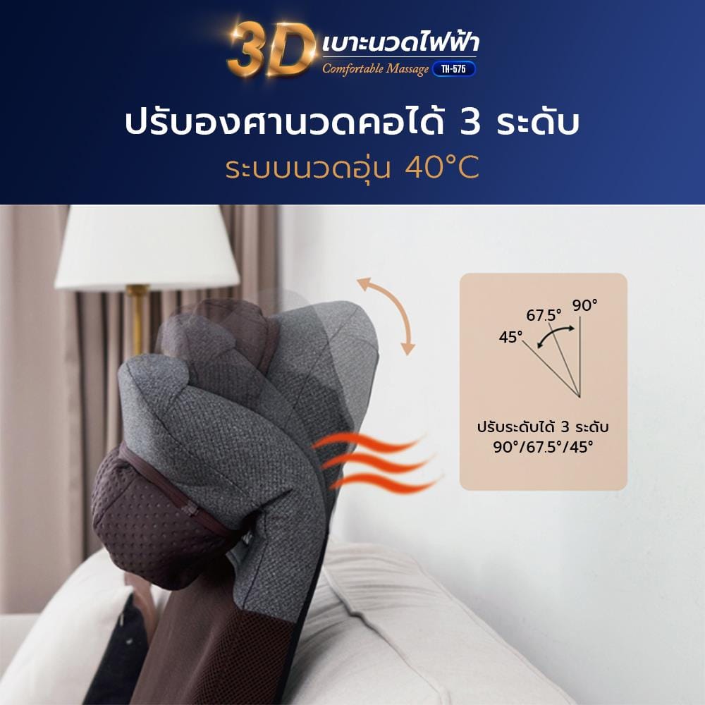 เบาะนวดไฟฟ้า TOKUYO TH-575 สีดำ