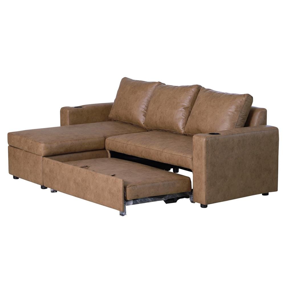 โซฟาเบด AS FURNITURE WELLINGTON RBWU43 สีน้ำตาลอ่อน
