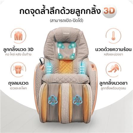 เก้าอี้นวดไฟฟ้า TOKUYO TC-296 สีเทา_9