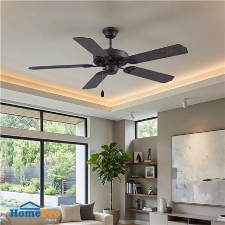 พัดลมไม่มีโคมไฟ CARINI CN21 52 นิ้ว สีน้ำตาล_2