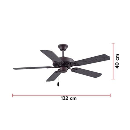 พัดลมไม่มีโคมไฟ CARINI CN21 52 นิ้ว สีน้ำตาล_4