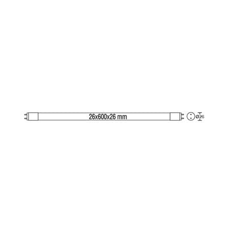 หลอด LED สั้น BEC T8 LOUIS DE 9 วัตต์ DAYLIGHT G13_5