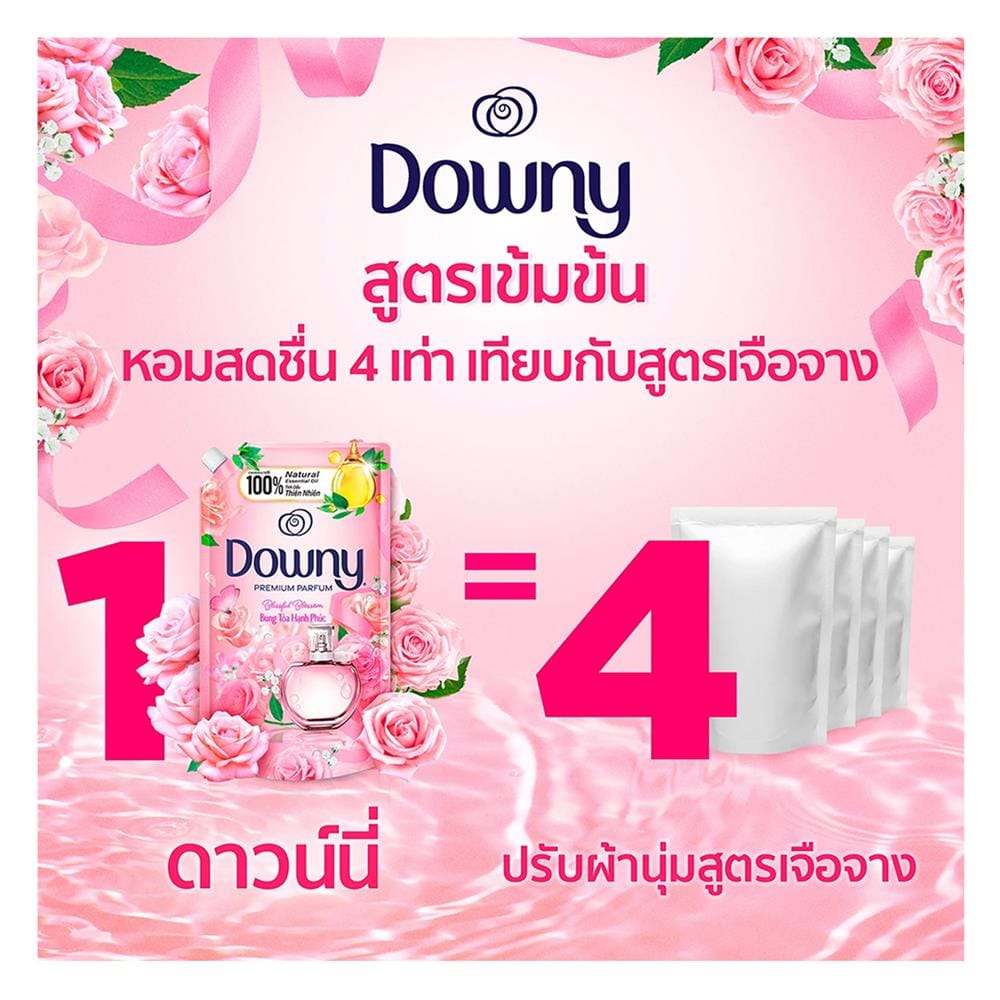 น้ำยาปรับผ้านุ่มสูตรเข้มข้น DOWNY BLISSFUL BLOSSOM 2 ลิตร