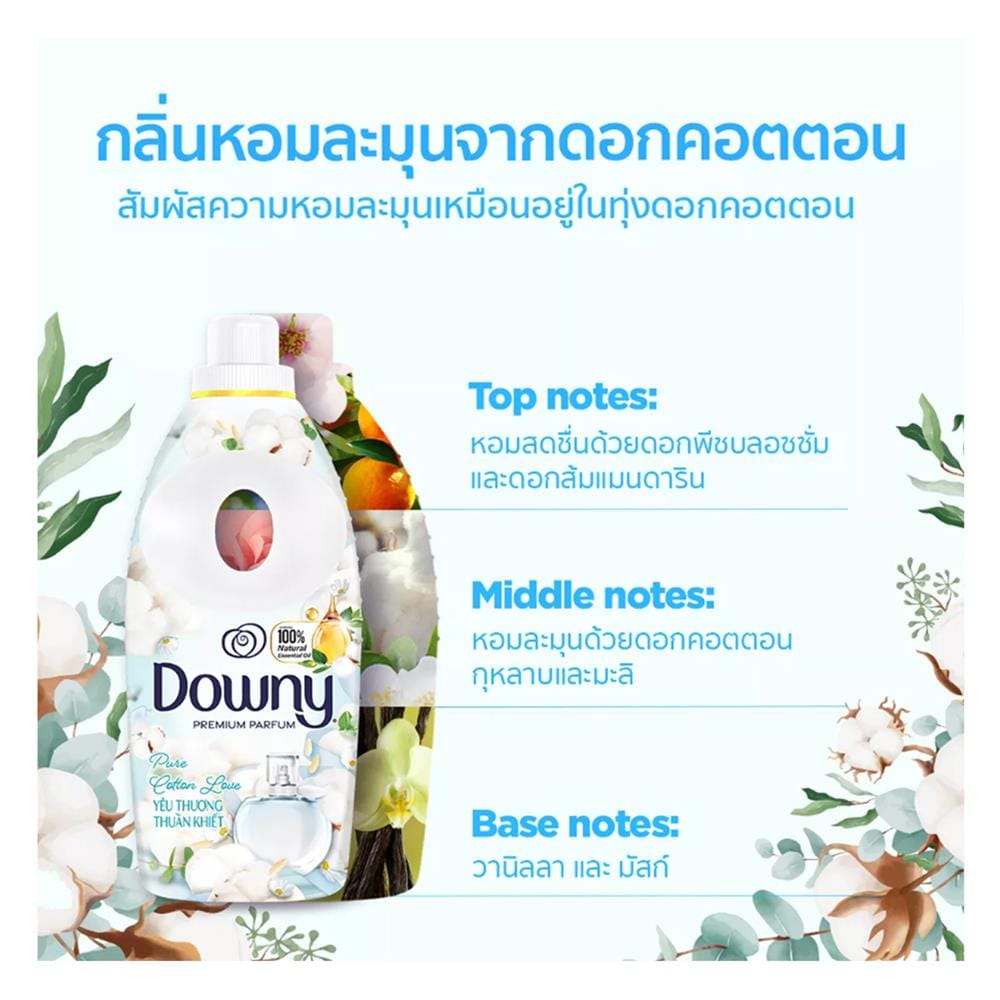 น้ำยาปรับผ้านุ่ม DOWNY PURE COTTON LOVE 1 ลิตร