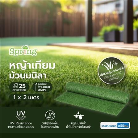 หญ้าเทียมม้วนมนิลา SPRING 25 มม. 1x2 ม._3