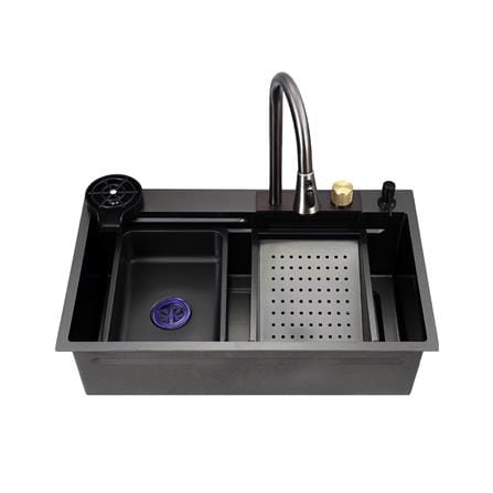 ซิงค์ฝัง 1 หลุม DYNA HOME DH-7546-TS-BK ดำ_0