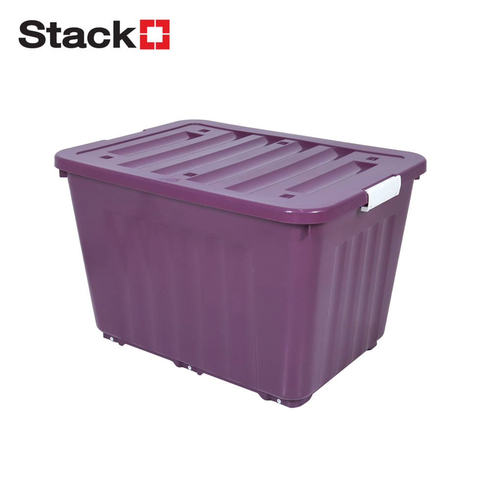 กล่องเก็บของล้อเลื่อน AB STACKO JUMBO 160 ลิตร 79x58.8x51.5 ซม. สีม่วง