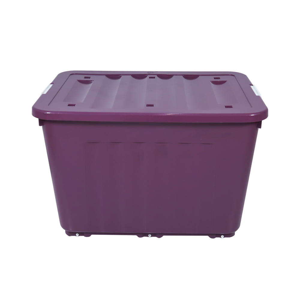 กล่องเก็บของล้อเลื่อน AB STACKO JUMBO 160 ลิตร 79x58.8x51.5 ซม. สีม่วง