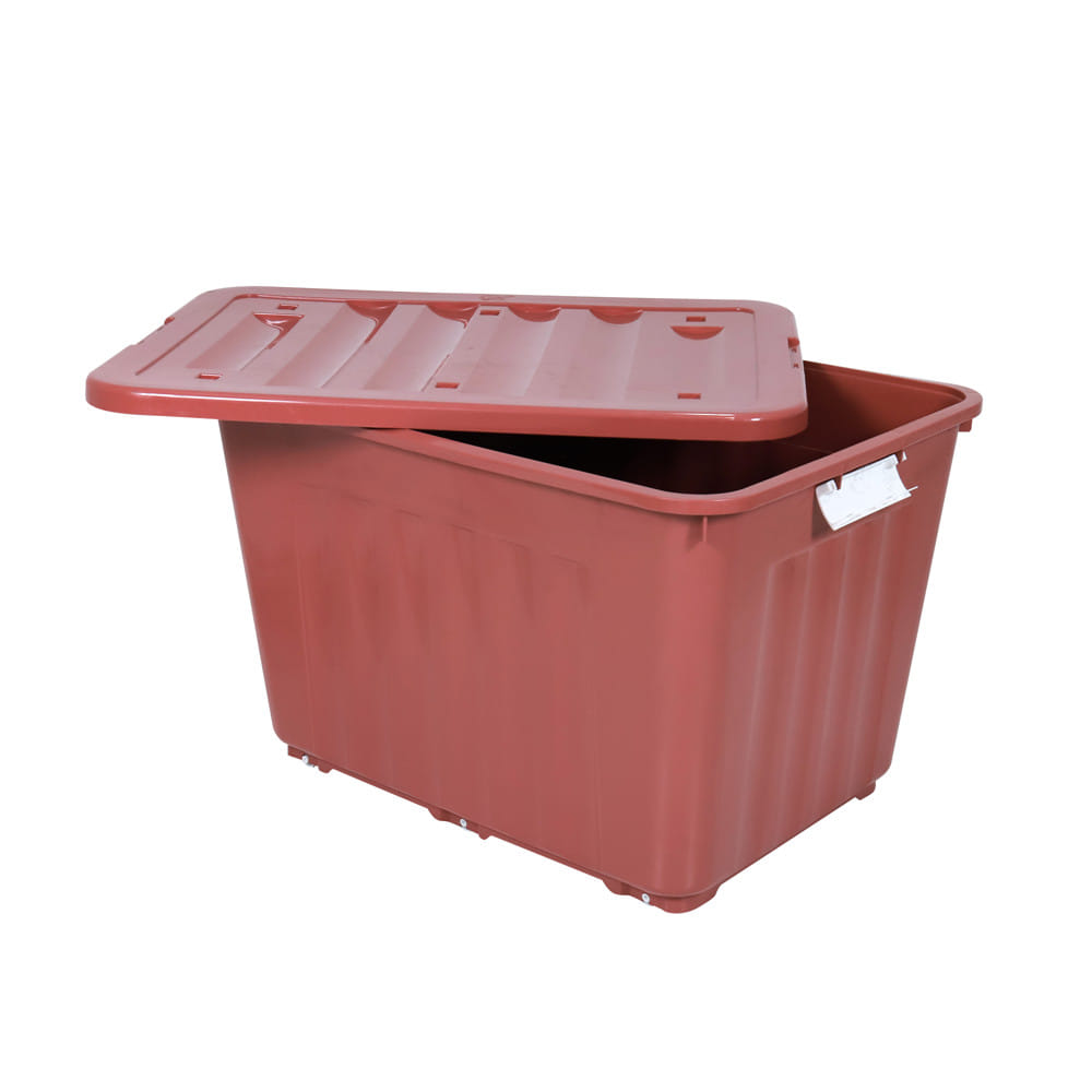 กล่องเก็บของล้อเลื่อน AB STACKO JUMBO 160 ลิตร 79x58.8x51.5 ซม. สีน้ำตาล