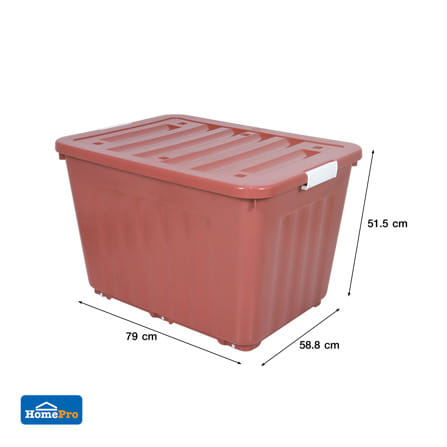 กล่องเก็บของล้อเลื่อน AB STACKO JUMBO 160 ลิตร 79x58.8x51.5 ซม. สีน้ำตาล_7