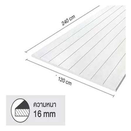 แผ่นพื้น ลายเสี้ยนเซาะร่องวี SHERA 1.6x120x240 ซม._4