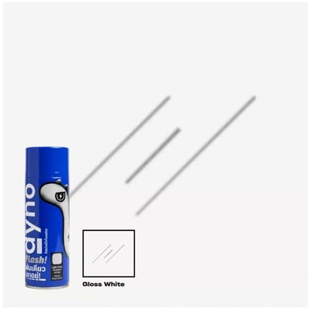 สีสเปรย์ DYNO FLASH 7102 สีขาวเงา 400 ซีซี_0