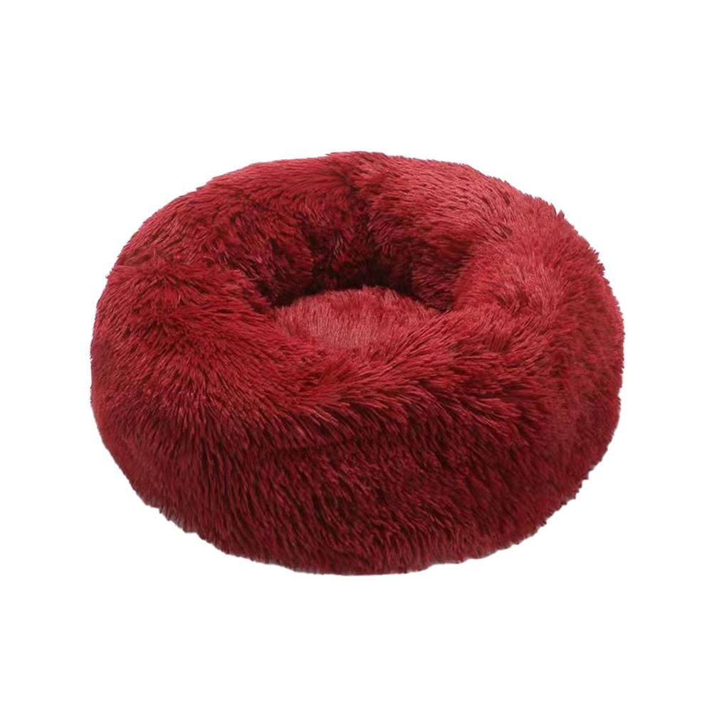ที่นอนแมว PET EMPIRE FLUFFY MATTRESS ROUND SHAPE ไซซ์ M สีแดงเข้ม