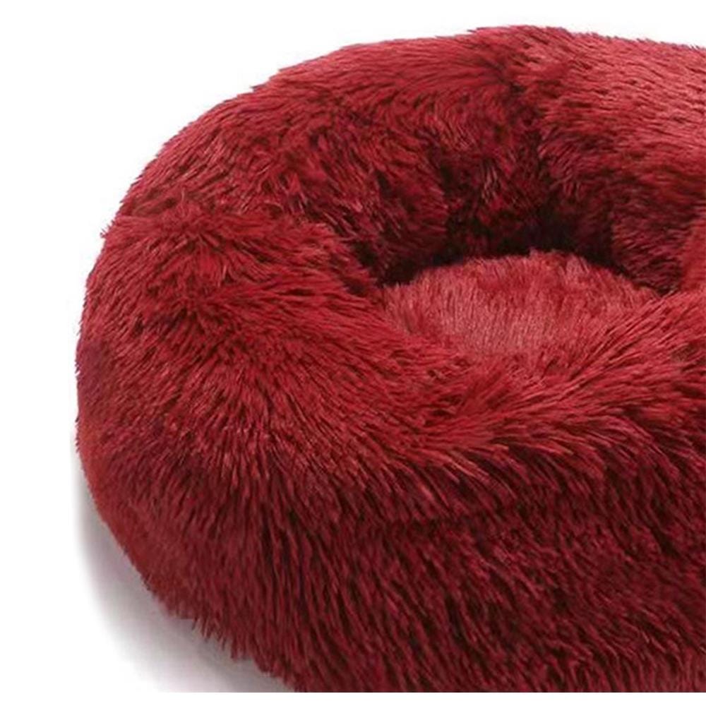 ที่นอนแมว PET EMPIRE FLUFFY MATTRESS ROUND SHAPE ไซซ์ M สีแดงเข้ม